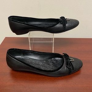 Salvatore Ferragamo Leather Horseshoe Charm Ballet Flats size 10.5